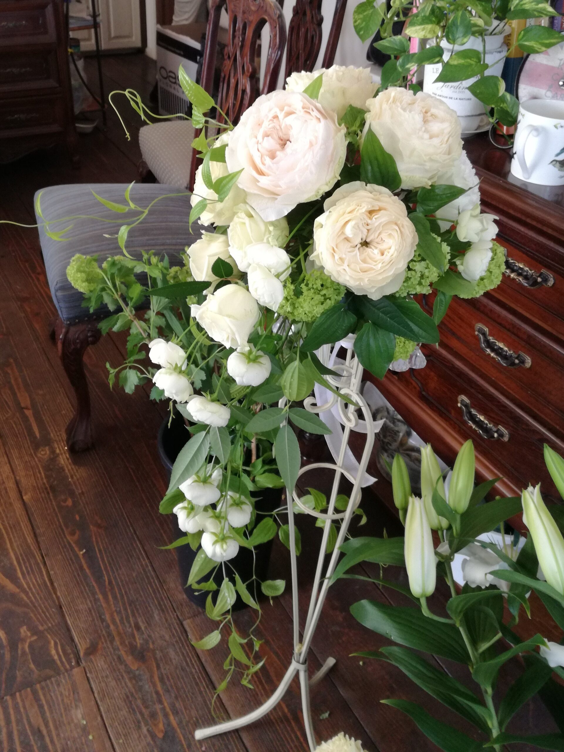 結婚式装花は自分でつくったフラワーアレンジメントを飾りたい！