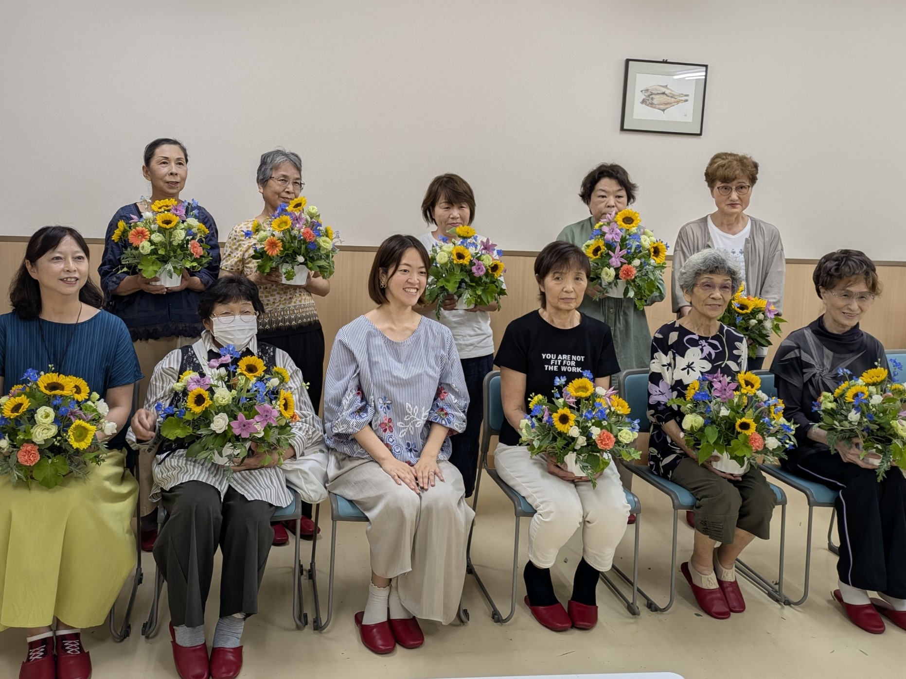 面影地区公民館で初夏のフラワーアレンジメント教室を実施いたしました。